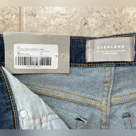 Everlane NWT The Curvy Cropped Way-High Skinny Jean, Authentic Blue, 26 - Picture 8 of 11
